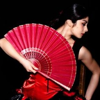 13 Zoll Benutzerdefiniertes Logo Clack Faltfächer Großer Faltfächer aus Bambus Blanko Klapper-Sublimationsfächer für Hochzeit und Tanz 14