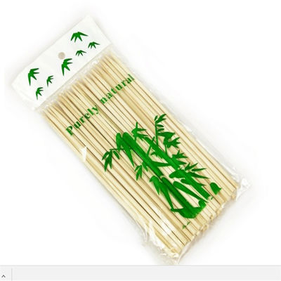 Customized 40cm Barbecue Wooden Sticks , Marshmallow Roasting Bamboo Skewers On Grill