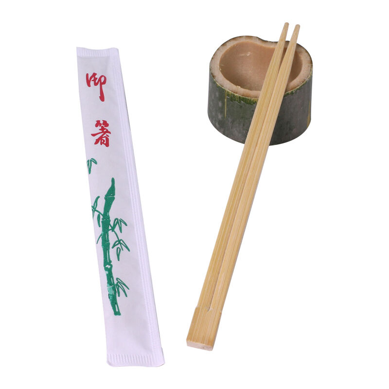Eco-Friendly Disposable Bamboo Chopsticks with Custom Logo and OPP Packed for Restaurants and Takeaway