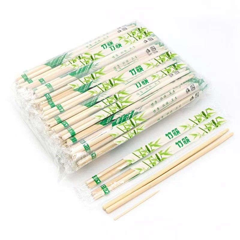 Reusable Boutique Round Stick Bamboo Chopsticks in Natural Bamboo Color